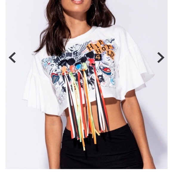 Graffiti ribbon top - Picture 1 of 3